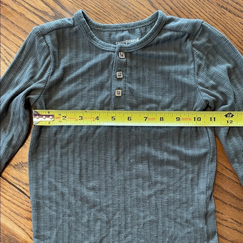 Easy Peasy Kids Long Sleeve Tee in olive/grayish size 3T